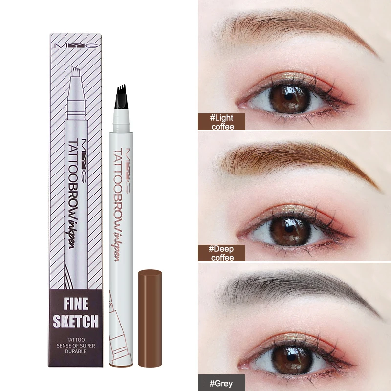 

MYG Four-claw Eyebrow Pen 4 Bifurcated Eyebrow Pencil Waterproof Eye Brow Tint Cosmetic Dyeing Cream Long Lasting Makeup TSLM2