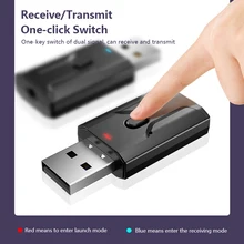 4 In 1 Bluetooth-compatible 5.0 Wireless USB Adapter 3.5mm Audio Receiver/Transmitter For TV PC Car AUX Speaker Plug And Play