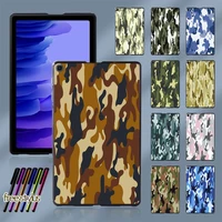 high quality case for samsung galaxy tab a7 10 4 inch t500t505 camouflage pattern slim tablet back shell stylus