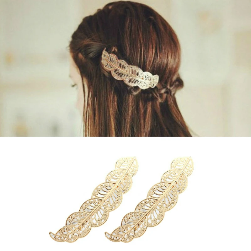 Металлические полые заколки для волос взрослых девочек женские боковые