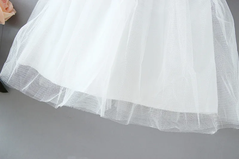 Полосатое Сетчатое платье для девочек новинка 2021 Летнее Детское принцессы с