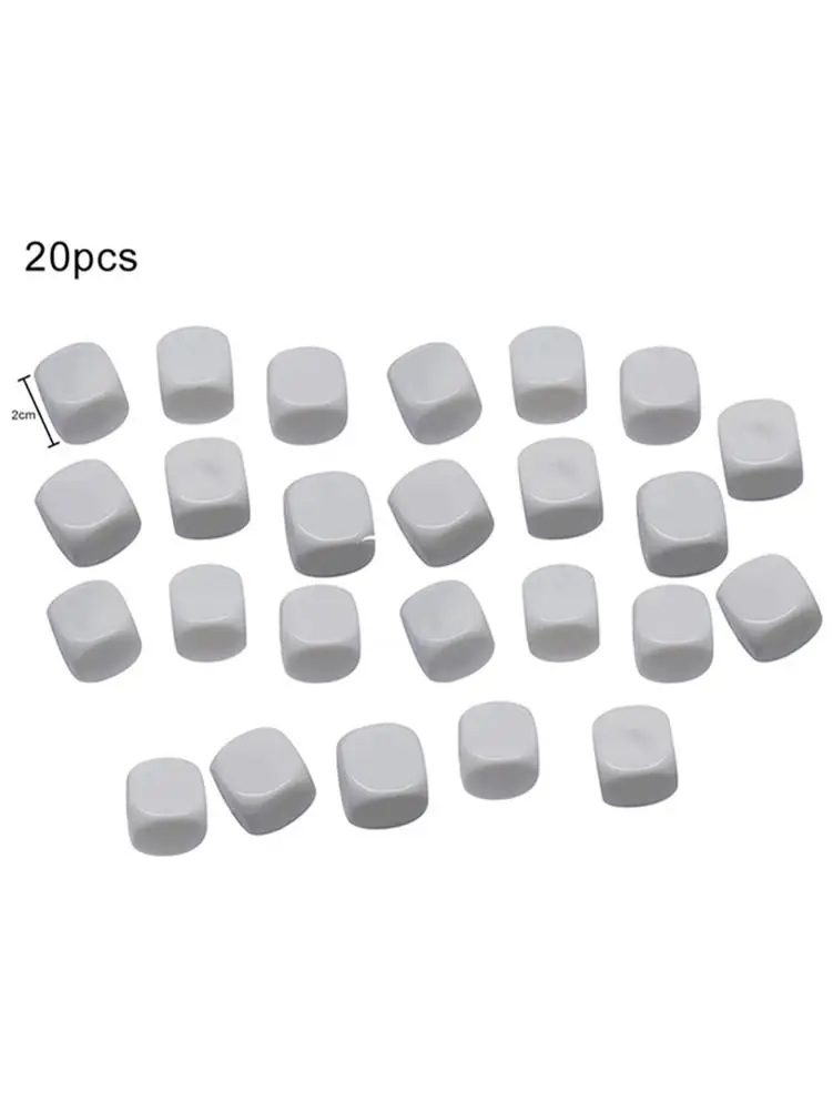 20 шт. игры в кости белые Детская игра набор сделай сам для TRPG настольная