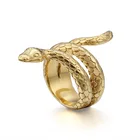 В стиле хип-хоп Титан Змея кольцо для Для мужчин и Для женщин Для мужчин цвета: золотистый, серебристый Цвет Нержавеющаясталь Панк Большой кольцо