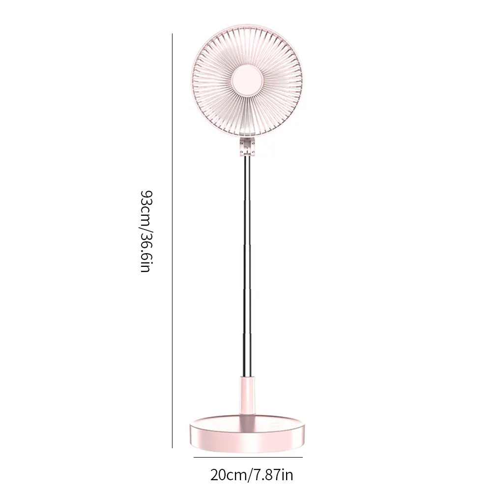 

Portable Desk Fan Quiet Foldable USB Telescopic Fan 6000mAh Mini Adjustable Height Stand Fan With Remote Control For Home
