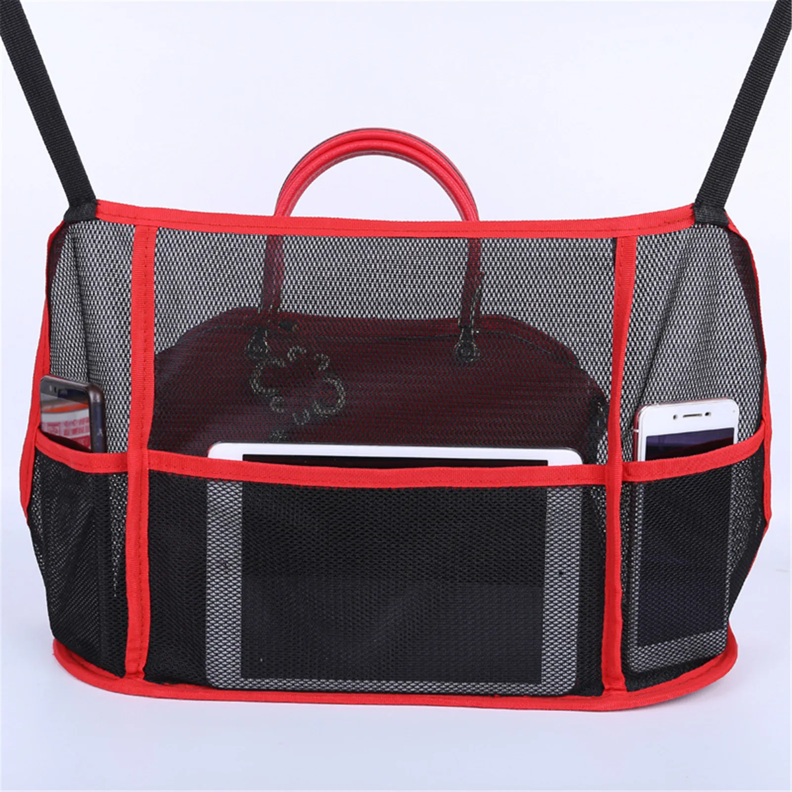 

Car Seat Side Storage Mesh Net Bag Luggage Holder Interior Organizer Universal Car Styling Accessories Interior