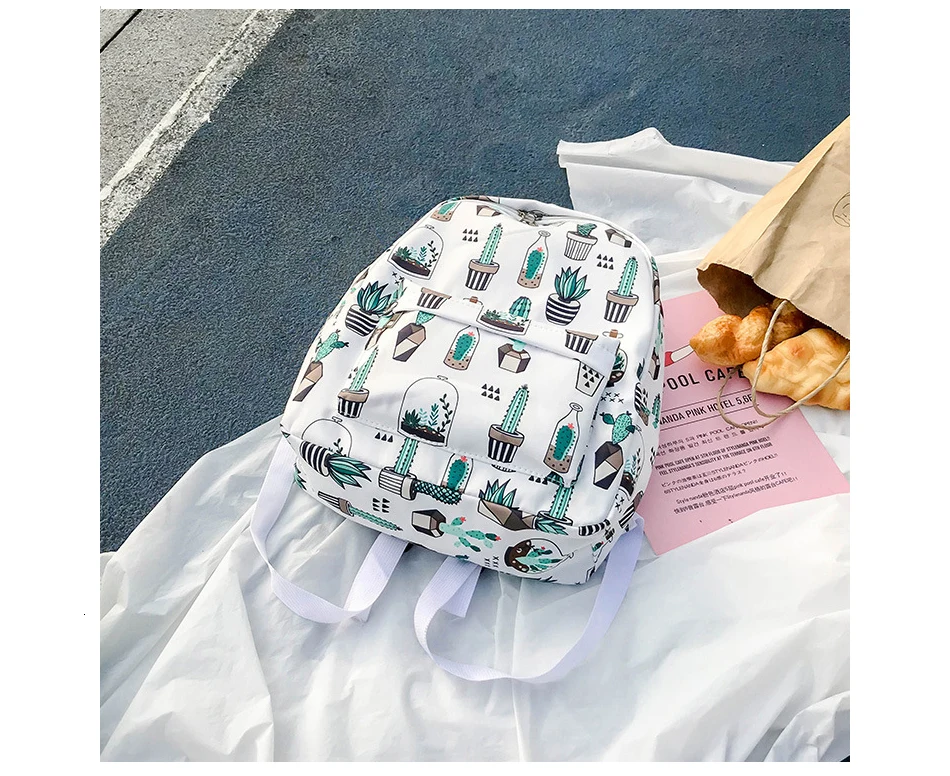 TTOU Ulzzang женский рюкзак с мультяшным котом, милая сумка, водонепроницаемый рюкзак для ноутбука, школьный рюкзак с модным принтом, дорожные сумки Mochilas