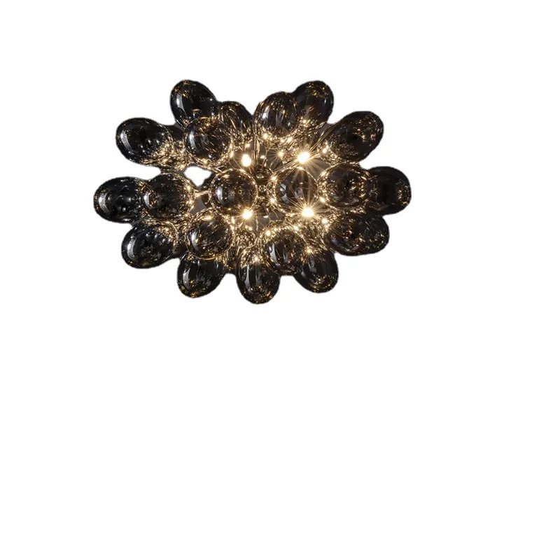 

Lámpara colgante posmoderna con forma de uva para decoración del hogar, lámpara colgante de araña de cristal de lujo para CD