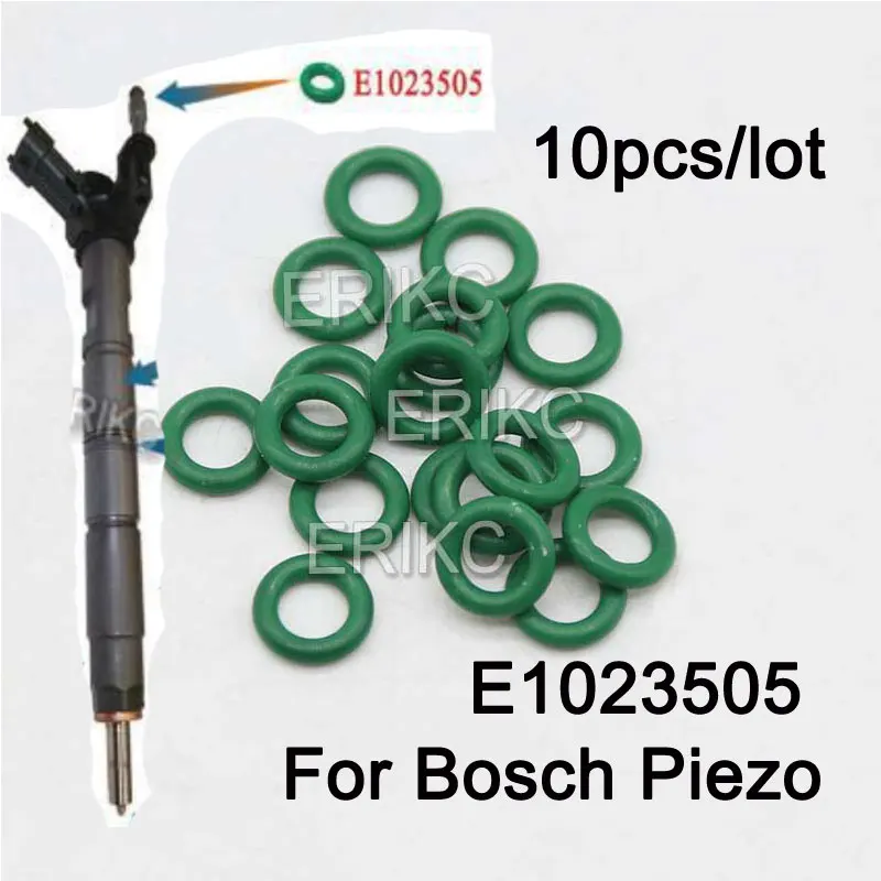 

O-Ring 10PCS Injection Oil Return Pipe Joint Sealing Rings E1023505 for Bosch Piezo Diesel Injector 0445115 Sprayer 0445116