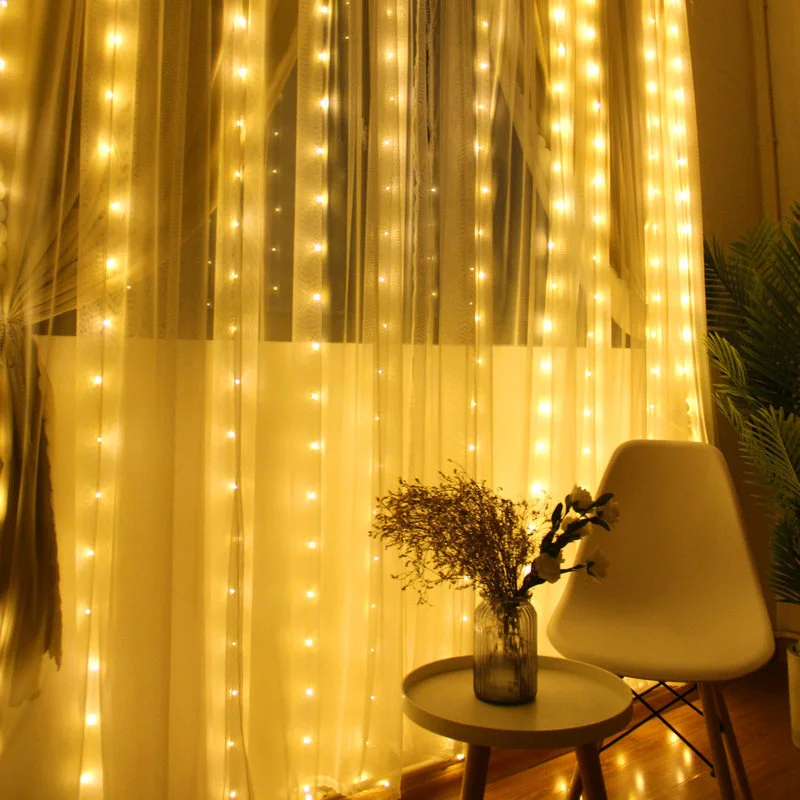 USB String Lights Fairy Garland Curtain Festoon LED Christmas Decoration for Home New Year Lamp Holiday Decorative | Лампы и освещение