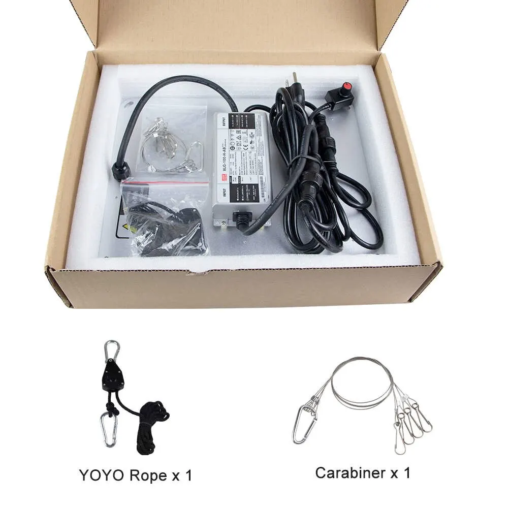 

100W LED Grow Light Full Spectrum Dimmable High PPFD for Hydroponics Greenhouse Indoor Plants