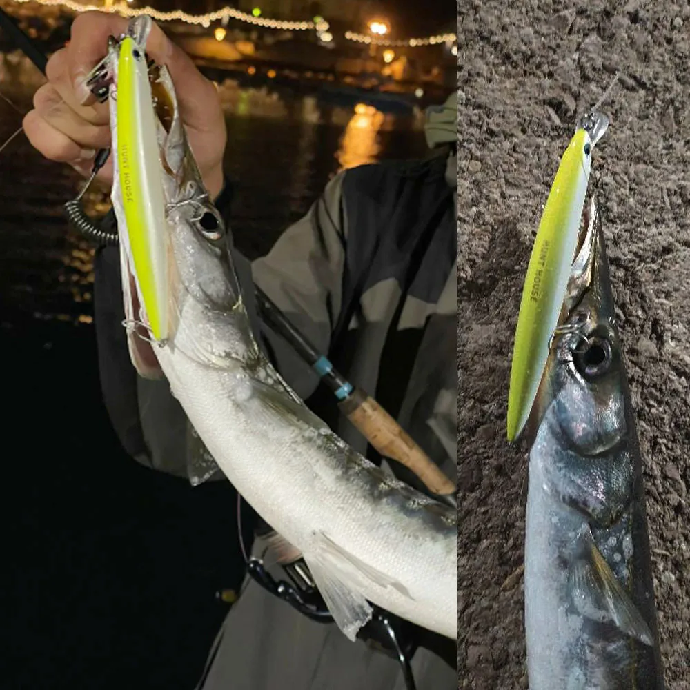 Hunthouse Jetty 135S Sinking Minnow Fishing Lures 135MM/26G Wobbling Bait Artificial Long Cast Hard Lure For Seabass Pesca LW429