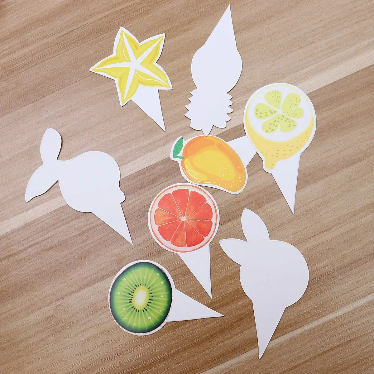 8 шт. карамбола Топпер для торта вставка топперы кексов красочные фрукты Забавный