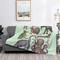 cryptids of europe cryptozoology species throw blanket gown kids blanket beds muslin blanket bedspread 90