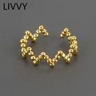 LIVVY, серебряный цвет, в горошек, цепочка в виде волны, Классическая Женская Регулируемая Модная бижутерия для вечеринки, аксессуары