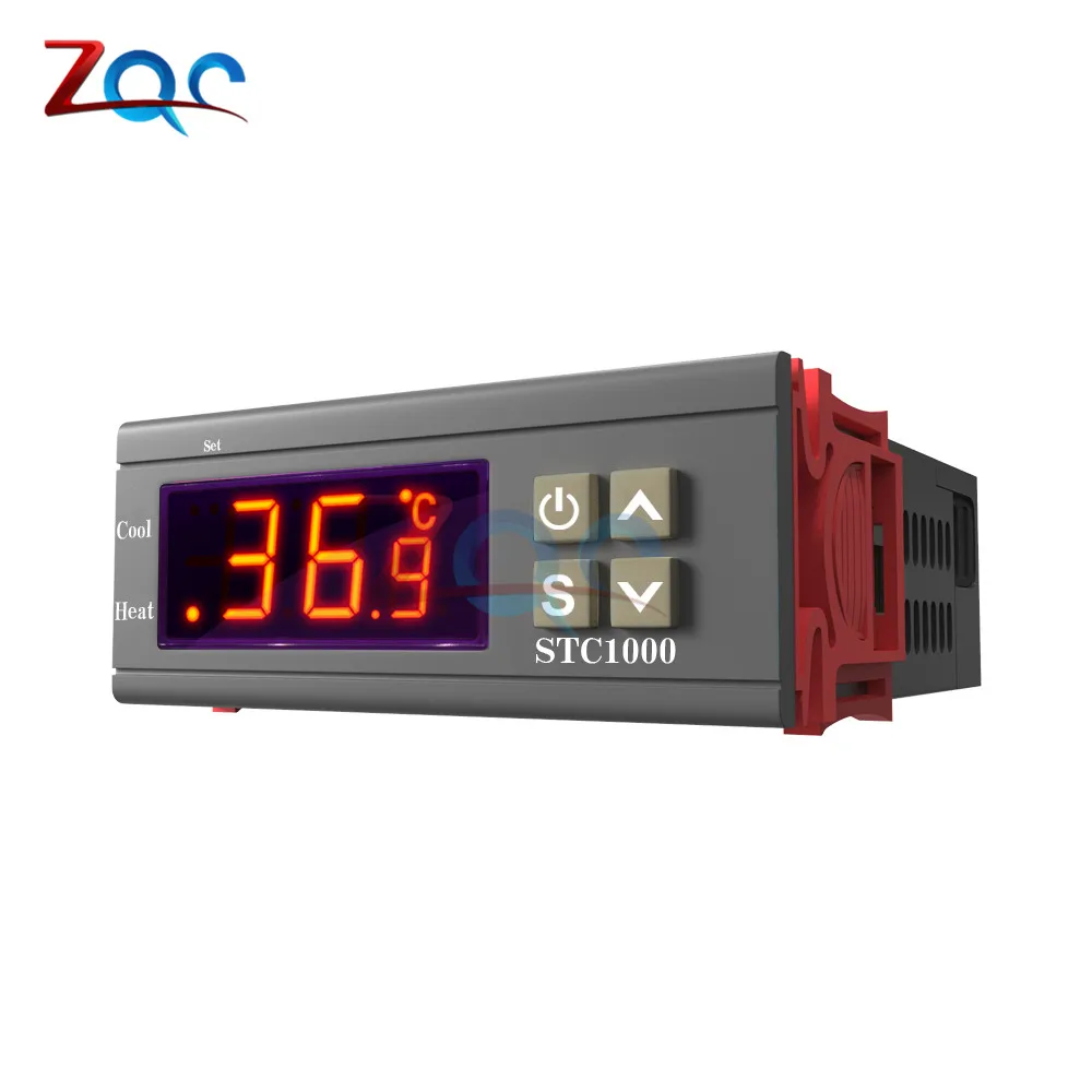 STC-1000 AC 110 V-220 V светодиодный цифровой регулятор температуры Терморегулятор термостат инкубатор метр Нагреватель Охладитель DC 12 V-72 V 24V