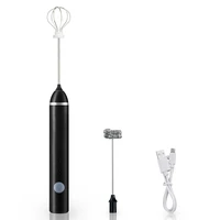milk frother electric coffee mixer with 2 whisks rechargeable handheld eggbeater mix machine household kitchen egg beater