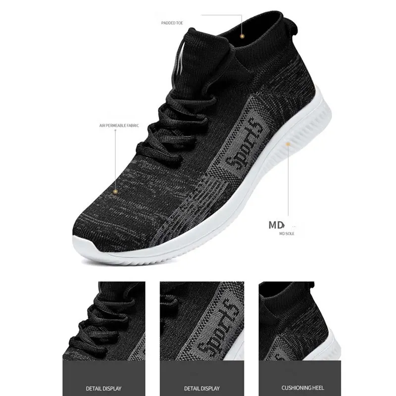 Кроссовки-носки мужские легсветильник сетчатые дышащие без шнуровки удобные