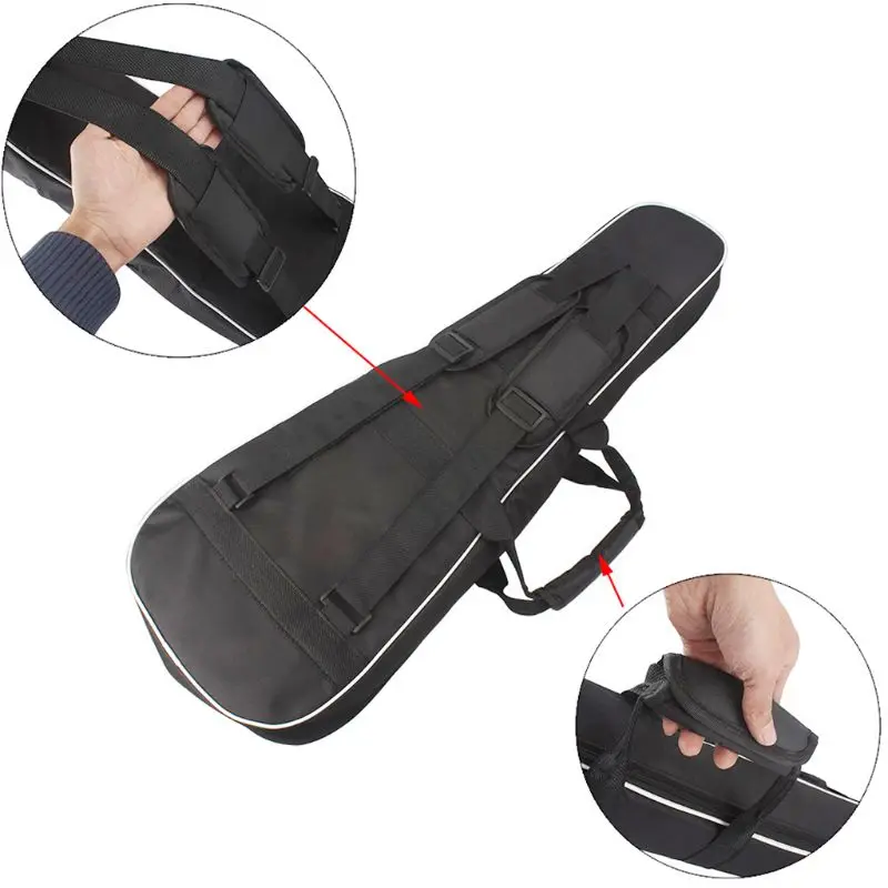 Portable Mandolin Instrumental Backpack for Mandolin Double Zippered Waterproof Thicken Shoulder Gig Bag Case Frabic With Soft enlarge