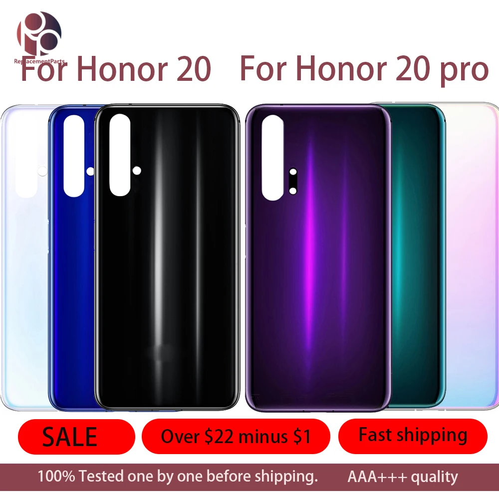 Лучшее качество батарея Задняя стеклянная крышка для Huawei Honor 20 Pro задняя дверь