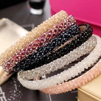 girls shiny luxury rhinestone hair band diamond hair hoop hair accessories for women crystal headbands headwear headdress