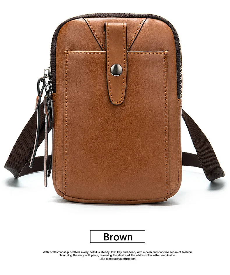 Сумка тоут Мужская через плечо модная винтажная кожаная сумочка мессенджер