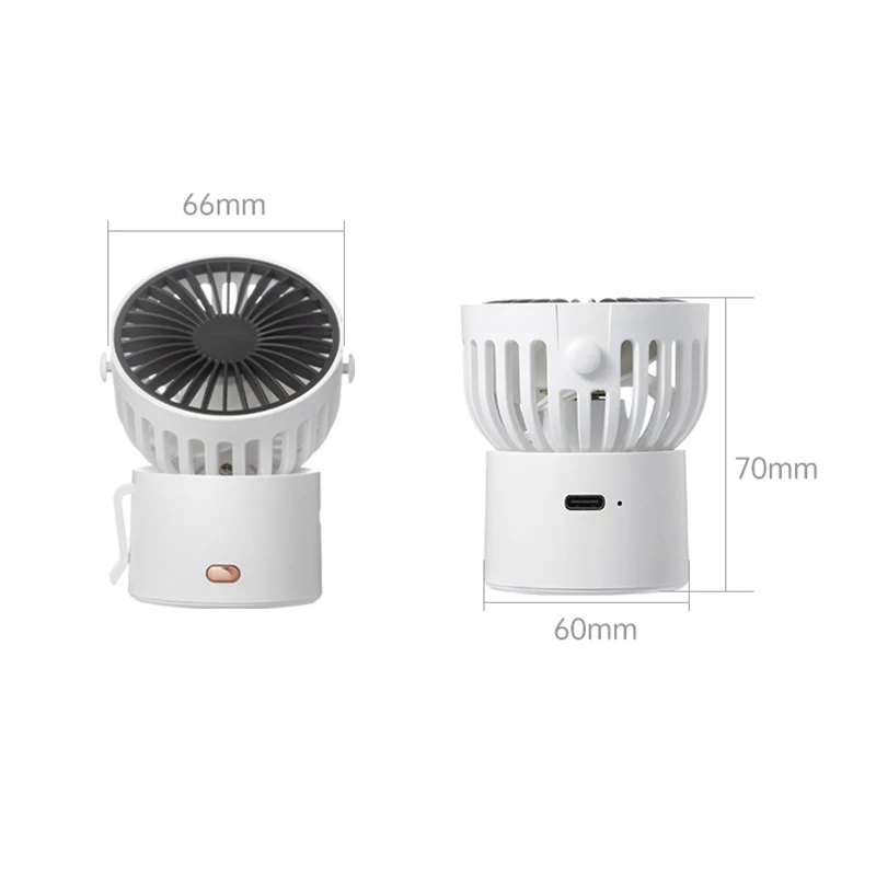 

Mini Handheld Fan with 3 Speeds Small Power Mini Fan with Hanging Rope Type-C USB Rechargeable Desk Fan 45 Degree Swivel SP99
