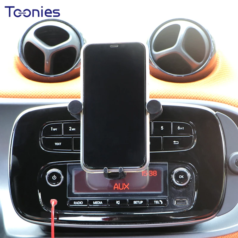 car mobile phone bracket navigation frame gravity bracket for mercedes smart 450 451 453 fortwo forfour interior charging stand free global shipping