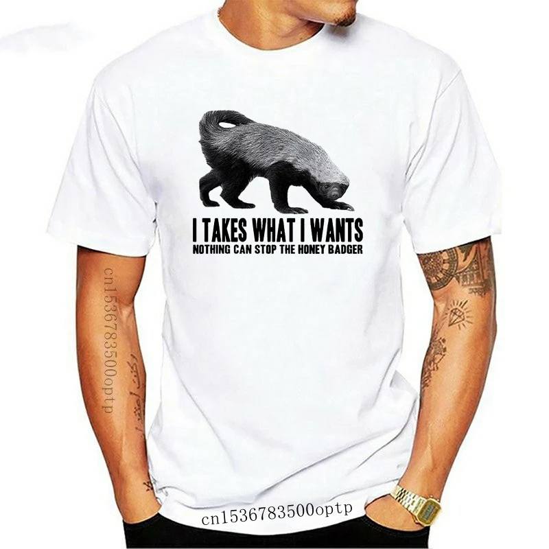 

New Honey Badger Speaks White T-Shirt - T-Shirt White