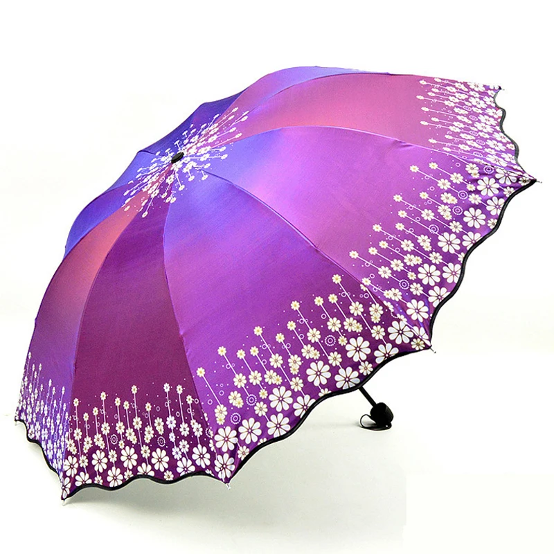2019 красивый с цветочным принтом женский зонт от солнца дождевик цветочный