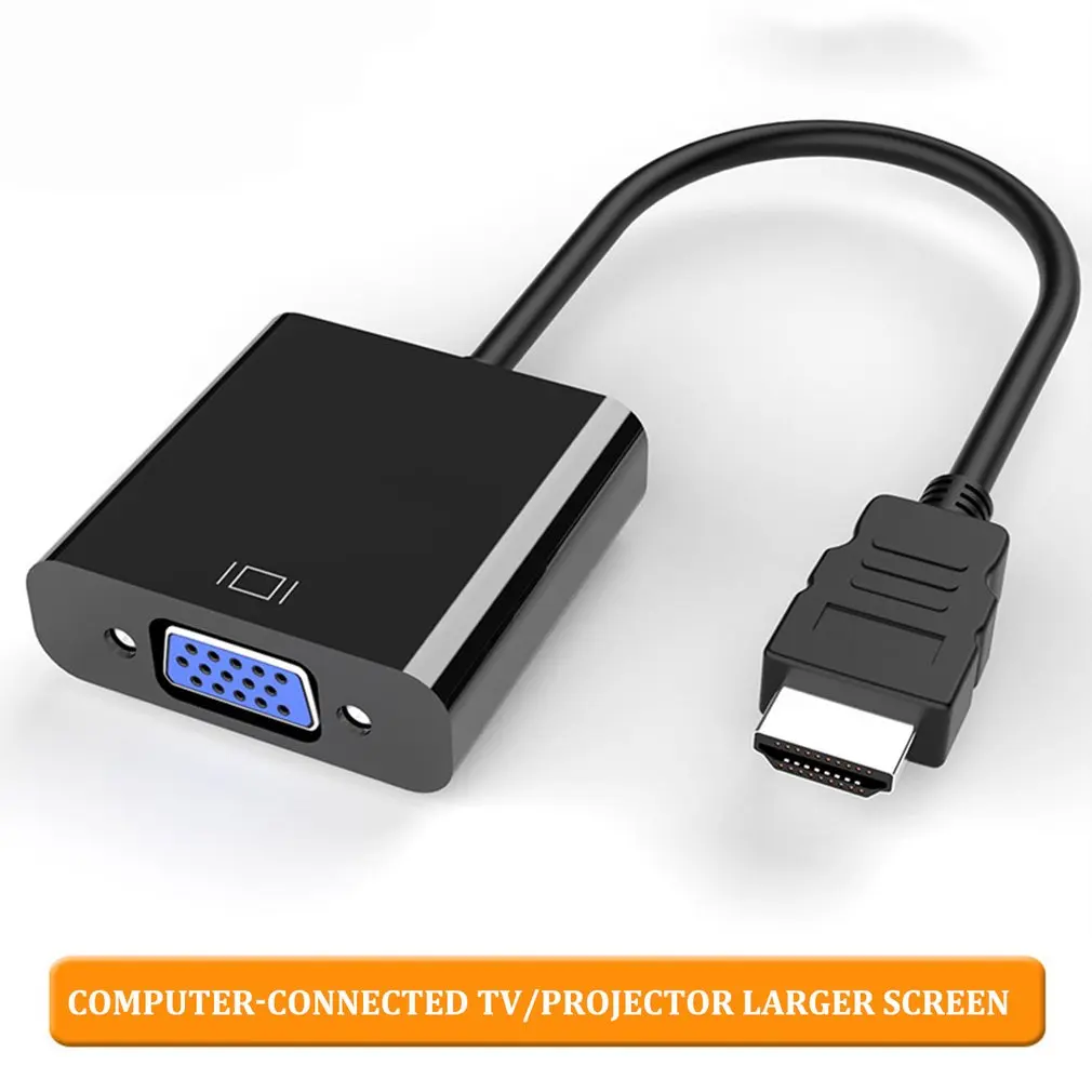 Кабель-адаптер HDMI-совместимый с VGA кабель-преобразователь 1080P аудиокабелем для HD