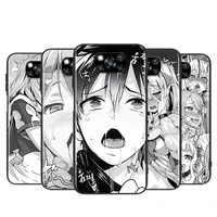 Ahegao manga girl For Xiaomi Poco NFC Pro Lite 9SE CC9 Soft Black Phone Case Shell