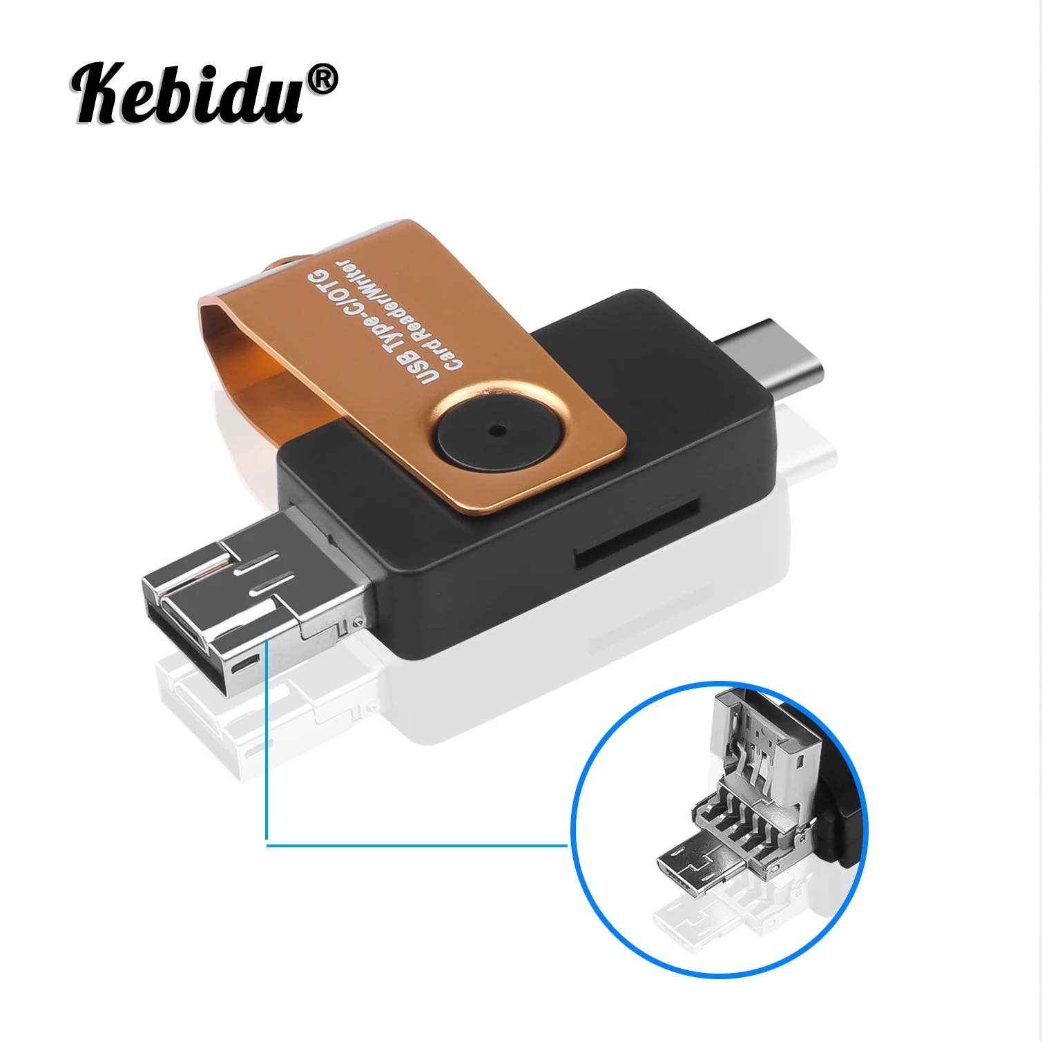 Кардридер Kebidu Type C OTG с USB интерфейсом для ПК телефона портативный кардридер 2 0 TF