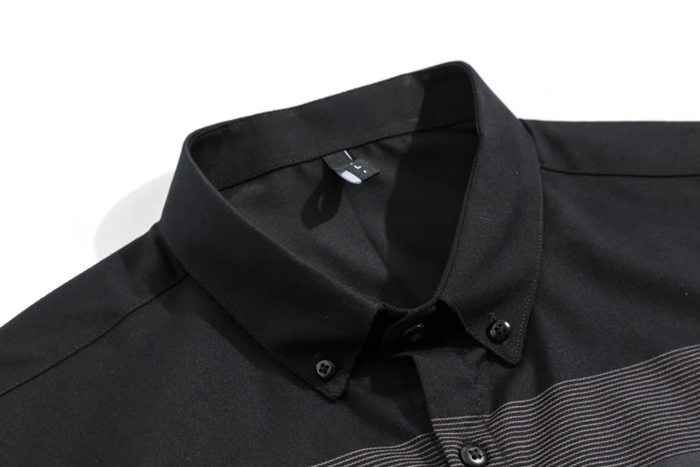

British Style Shirts for Men Striped Long Sleeve Casual Shirt Slim Fit Business Dress Shirts Social Party Office Blouse Camisa