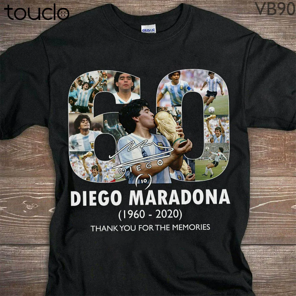 

Goodbye Diego Maradona Tribute 1960-2020 Rip T-Shirt R.I.P Soccer Legend 10 Maradona Custom Aldult Teen Unisex Fashion Funny New