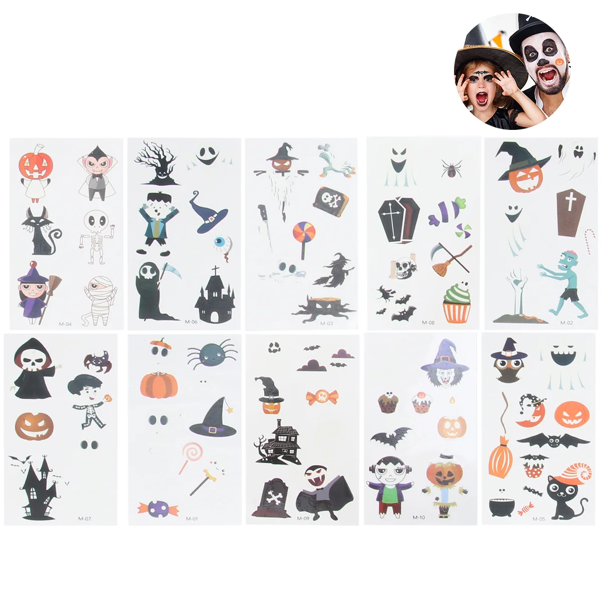 

20pcs Glow-in-the-dark Stickers Temporary Assorted Color