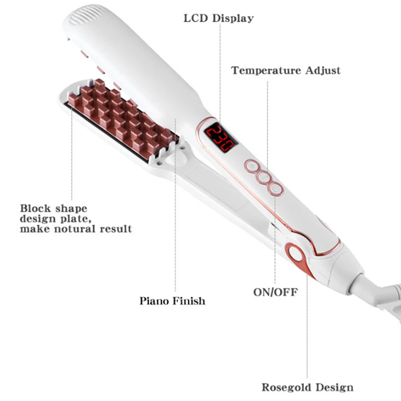 

Professional Splint Hair Fluffy Artifact Corn Curls Hair Straightener Men and Women Perm Splint Head Top Pad Hair Root Tools