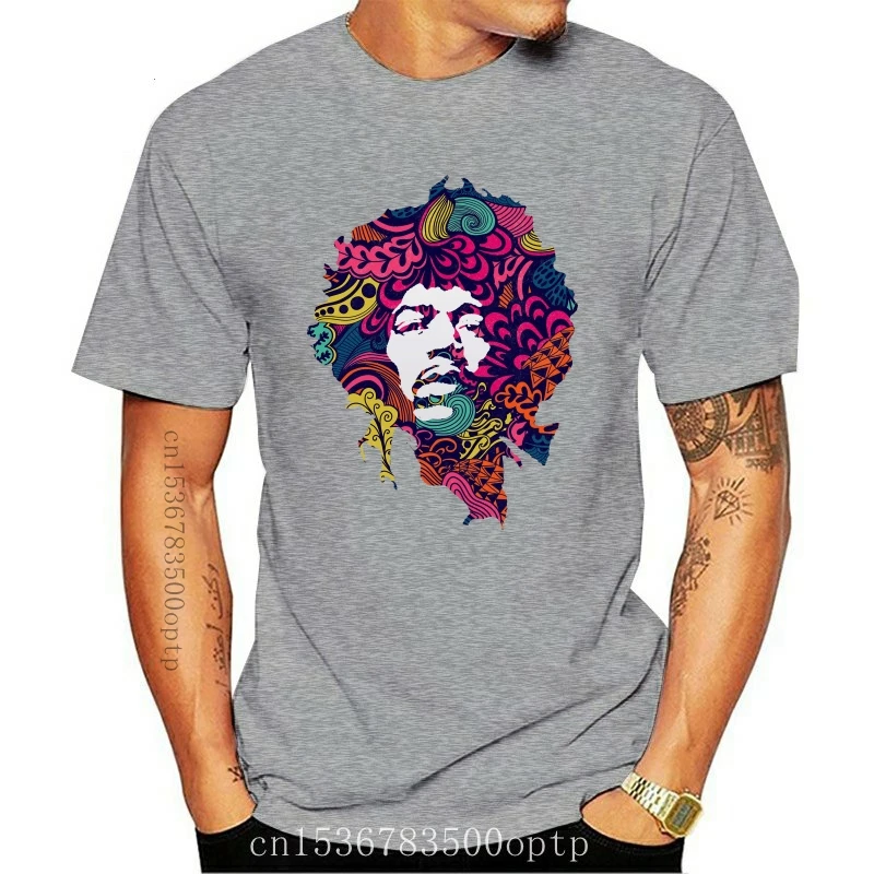 

Новые мужские хлопковые футболки Happyness с коротким рукавом, рубашка Jimi-Hendrix, 2021, Забавные топы, футболка с коротким рукавом, 100% хлопок, M