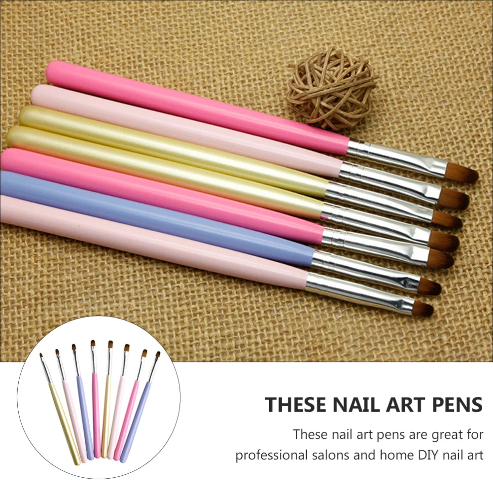 

8pcs Nail Brushes Liquid Manicure Painting Drawing Brushes DIY Nail Art Tools