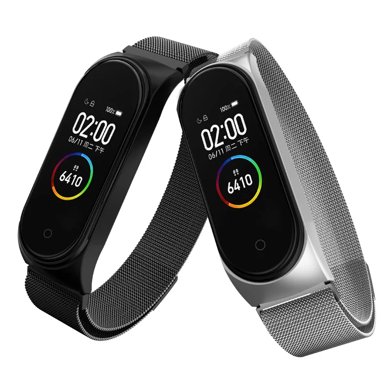 Магнитный браслет для Mi Band 3 и 4 металлический смарт Xiaomi mi band Xiami Xaiomi Xaomi