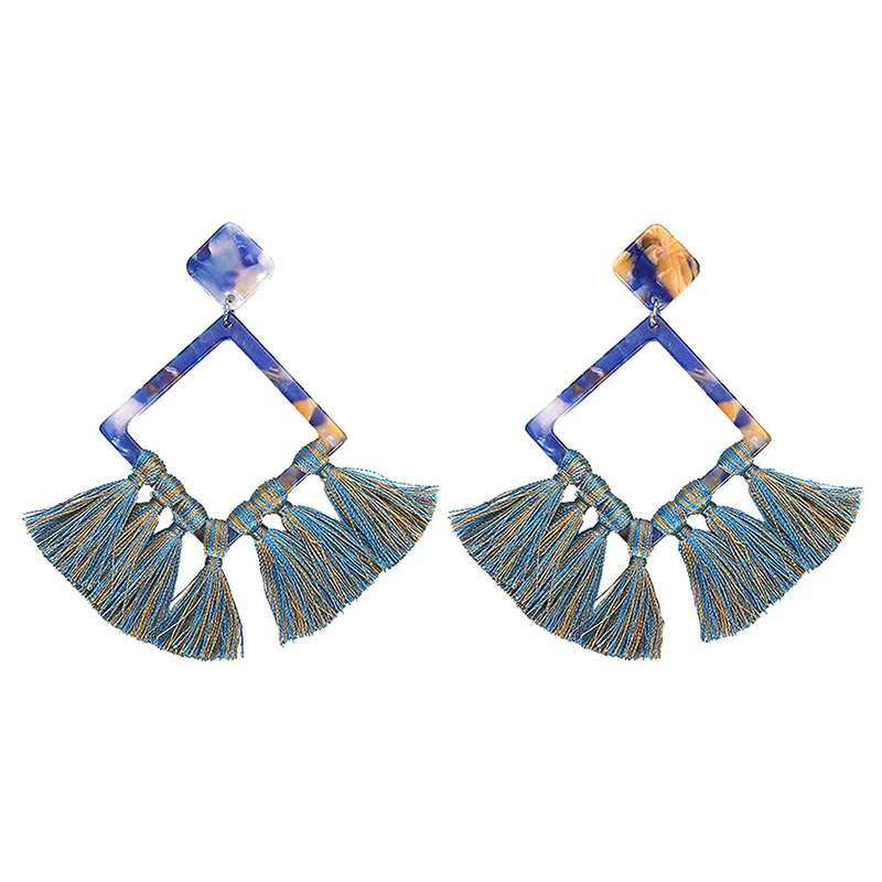 Cpop новые винтажные акриловые серьги ручной работы с бахромой в стиле бохо