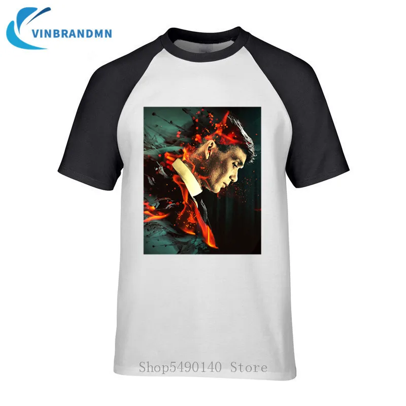 Классические футболки с надписью Peaky blinders модные мужские короткими рукавами в