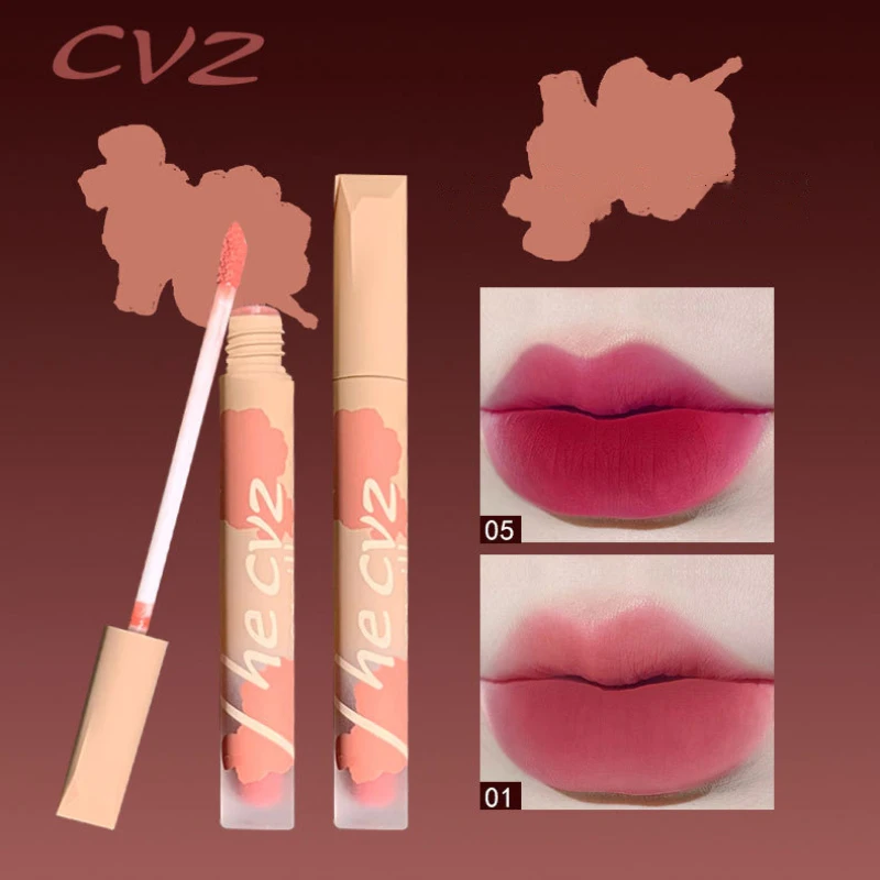 

CVZ 5 Color Matte Velvet Mud Lip Glaze Lipstick Lasting Waterproof No Fading Liquid Lipstick Tint Beauty Cosmetic Lips Makeup