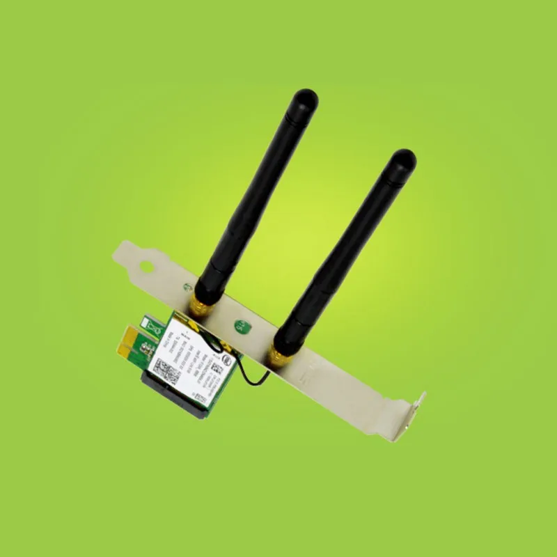 Беспроводная сетевая карта Wi Fi Mini PCI E Express на адаптер 2 антенны Внешний ПК