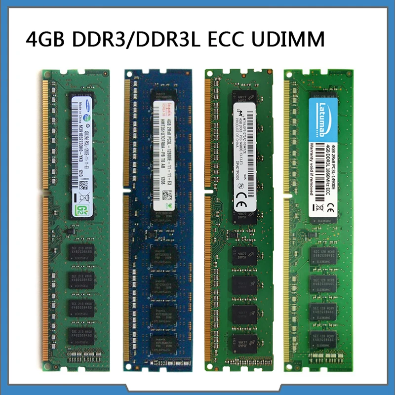 

Memoria RAM DDR3 4GB 1333MHz 1600MHz 1866MHz Workstation Memory 1.35V / 1.5V ECC UDIMM PC3L / PC3-12800E ECC Unbuffered Memory