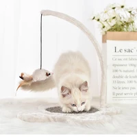 sisal cat scratch board toy soft comfortable plush pedestal kitten entertainment alleviates boredom hang mice toy pet cat teaser