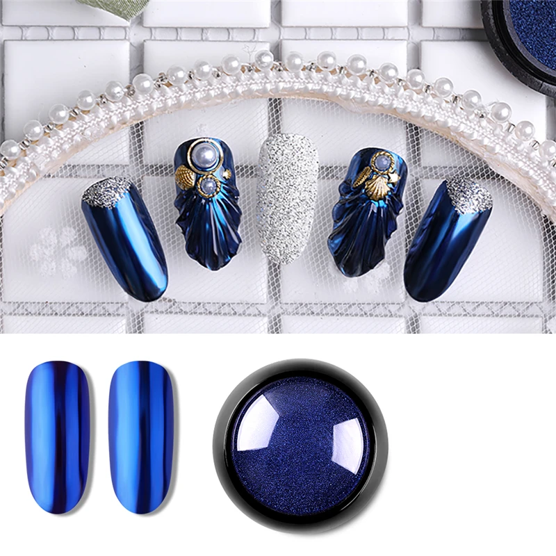 Волшебный зеркальный блеск для ногтей пудра художественный хром металлик