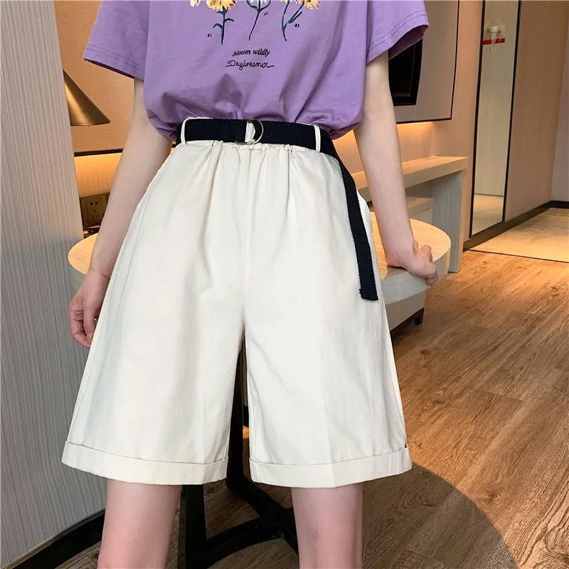

Summer 2021 New Korean Style High Waist Slimming Work Clothes Straight Cropped Pants Drape Wide Leg Leisure Pants Women's