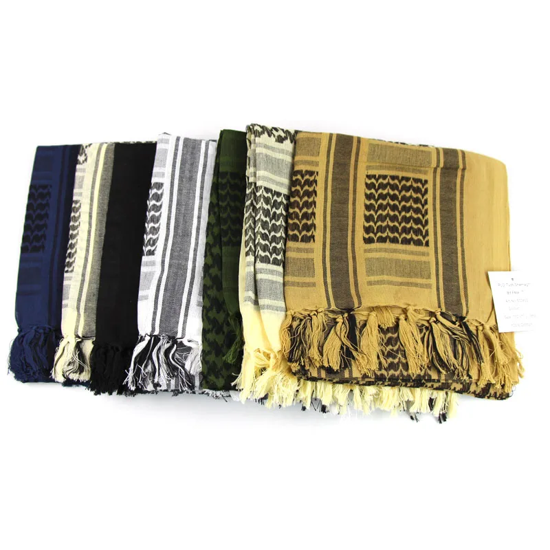 Военный Тактический унисекс Keffiyeh шема шарф для лица из чистого хлопка сетки