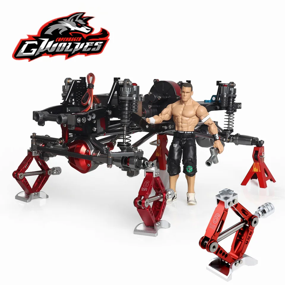 

1/10 1/8 RC Simulation Metal 38-78mm adjust jack Repair frame Display stand for Crawler Scale truck udr TRX-4 D90 SCX10 slash