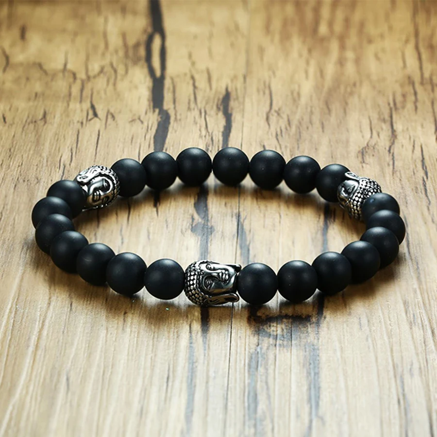 Религиозная подвеска в виде головы Будды Мужской винтажный браслет буддизма для